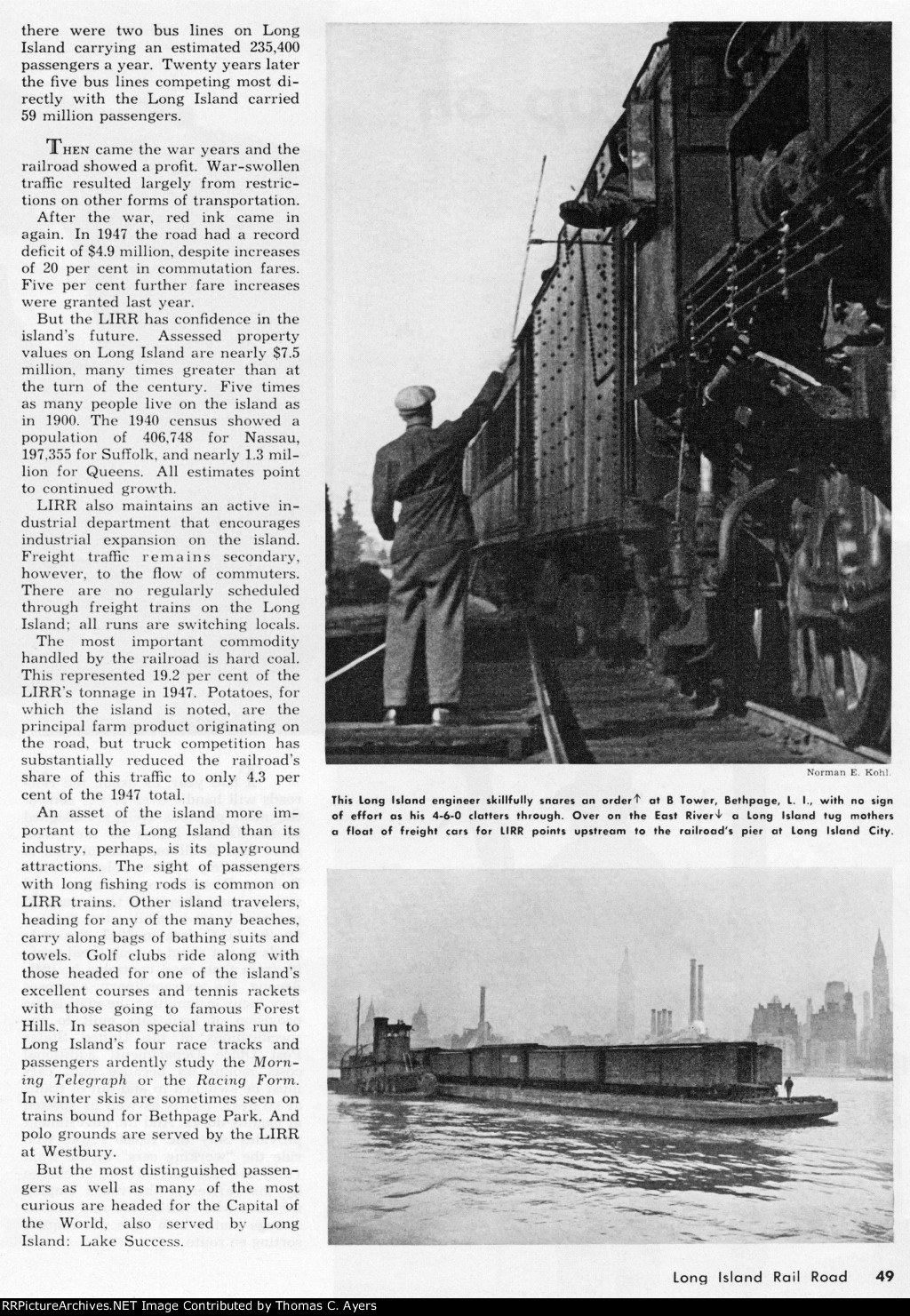 "Long Island Rail Road," Page 49, 1949